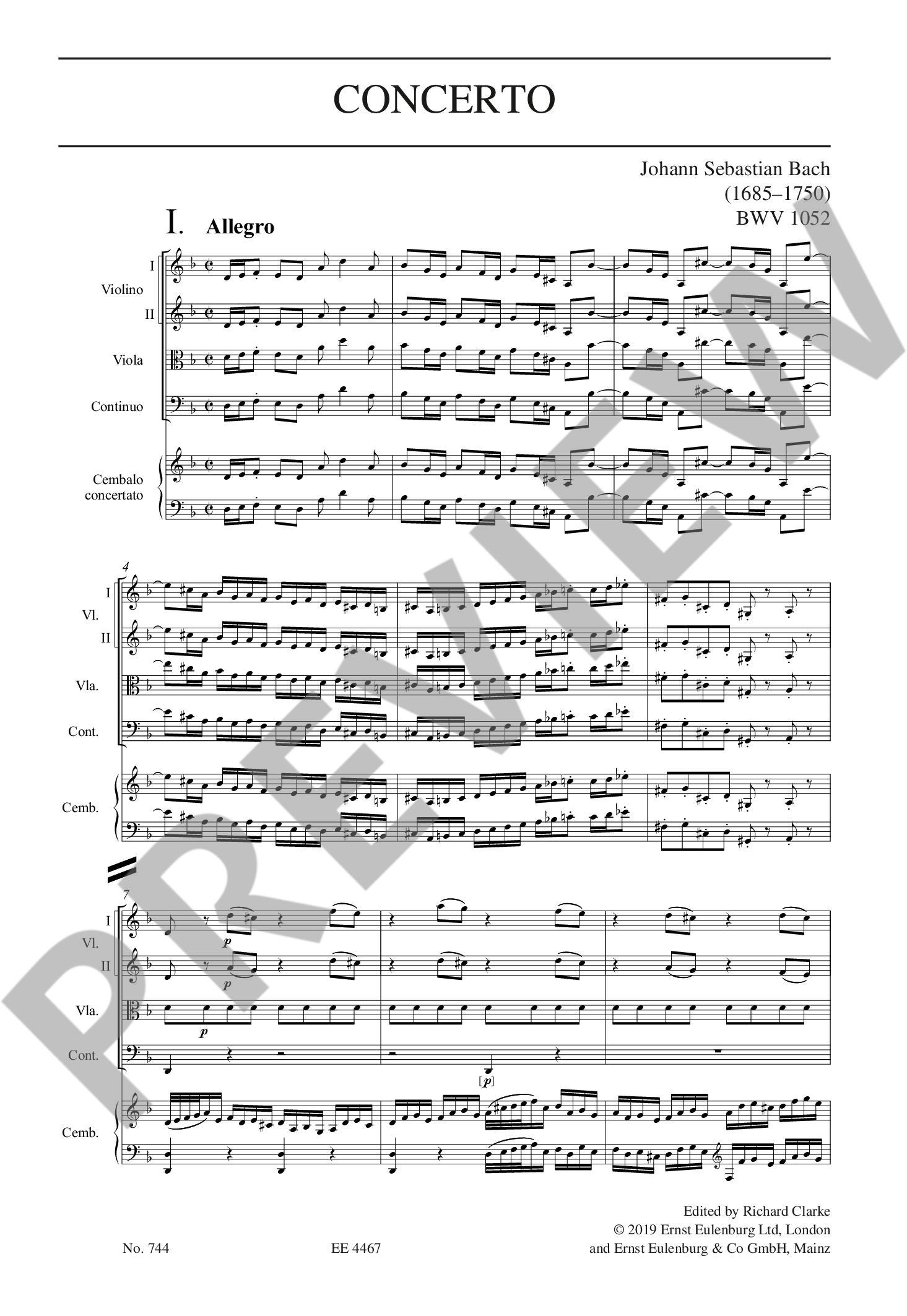 Other Cover Image Konzert d-Moll BWV 1052