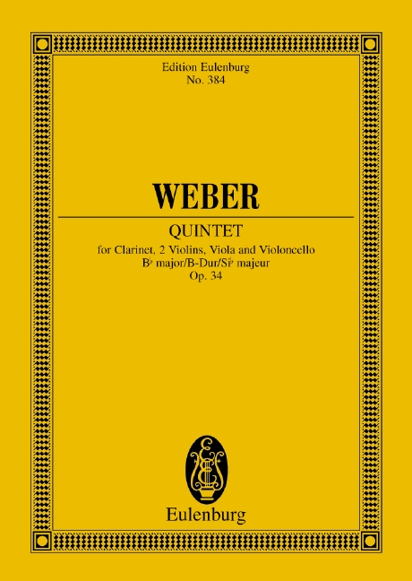Front Cover Image Quintett B-Dur op. 34 JV 182; WeV P.11