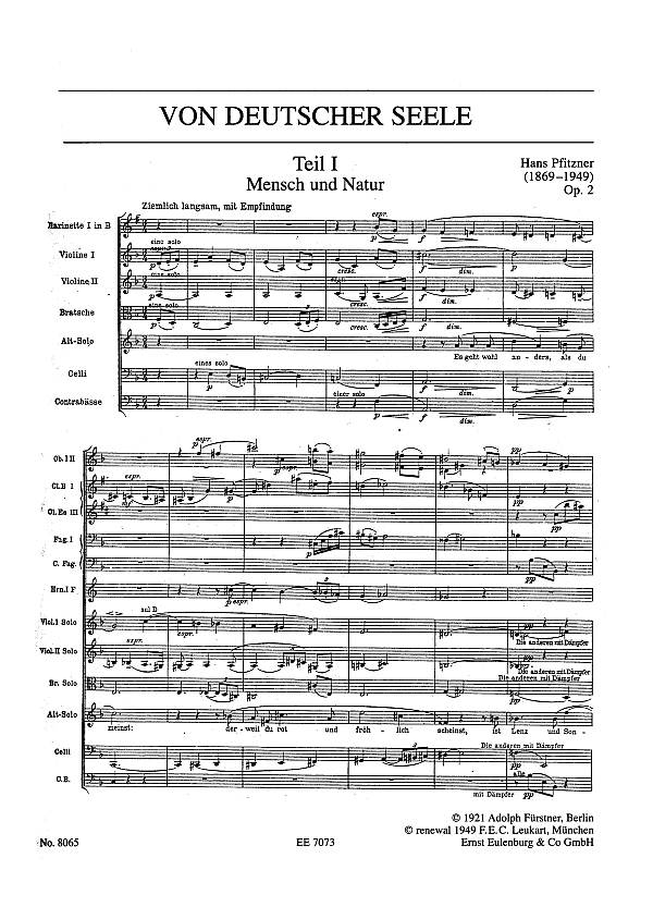 Other Cover Image Von deutscher Seele op. 28 (1921)