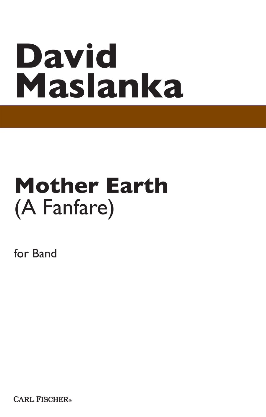 Front Cover Image Mother Earth (Fanfare) C-Dur