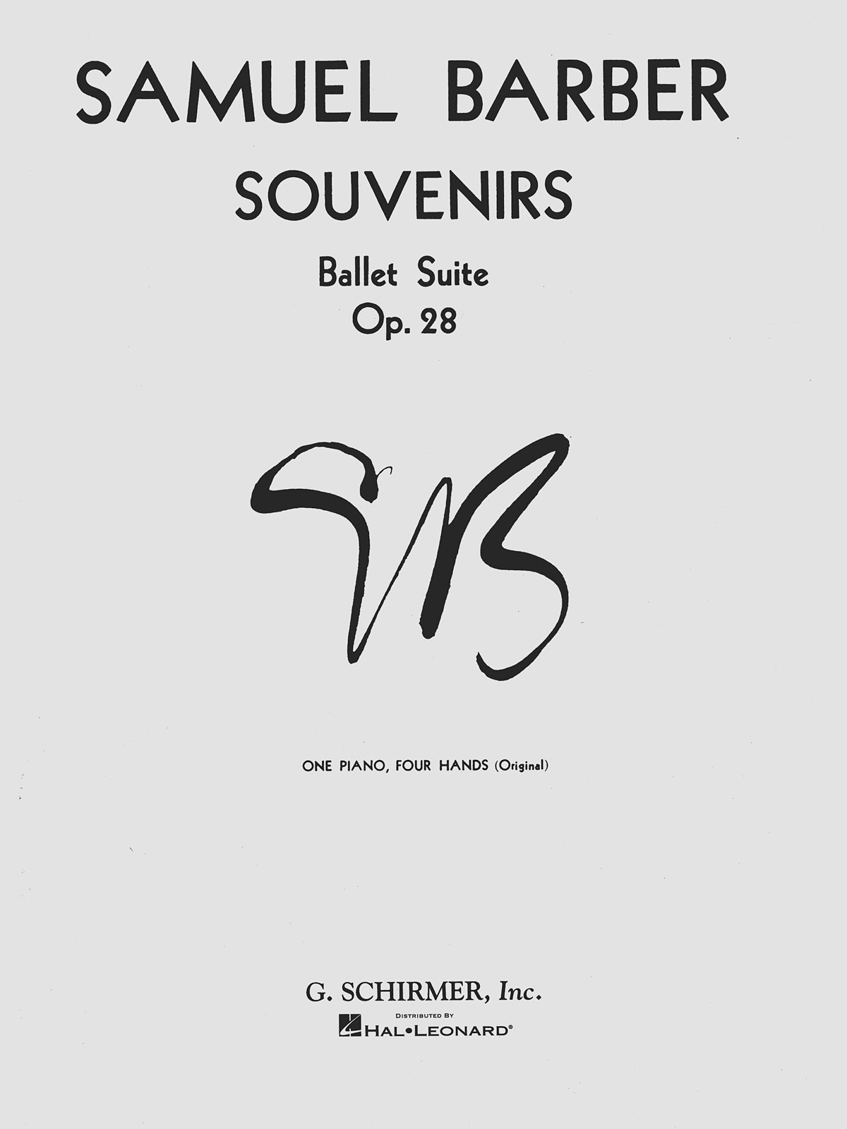 Front Cover Image Souvenirs Ballet Suite Op. 28