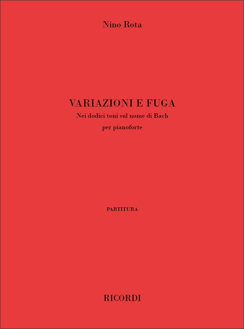 Front Cover Image Variazioni e fuga