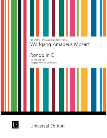 Front Cover Image Rondo für Flöte und Klavier D-Dur KV Anh. 184