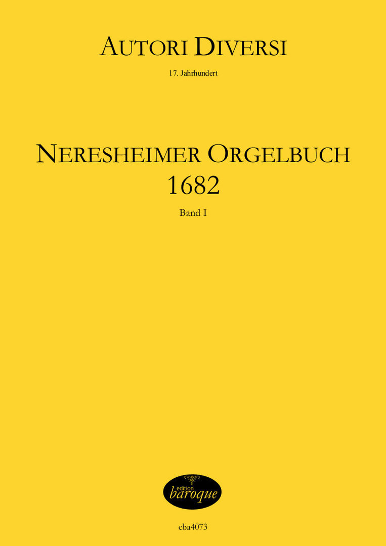 Front Cover Image Neresheimer Orgelbuch 1682, Band 1