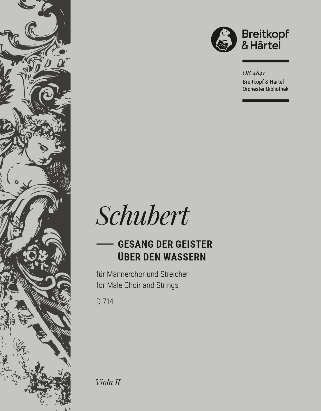 Front Cover Image Gesang der Geister über den Wassern D 714 [op. post. 167]