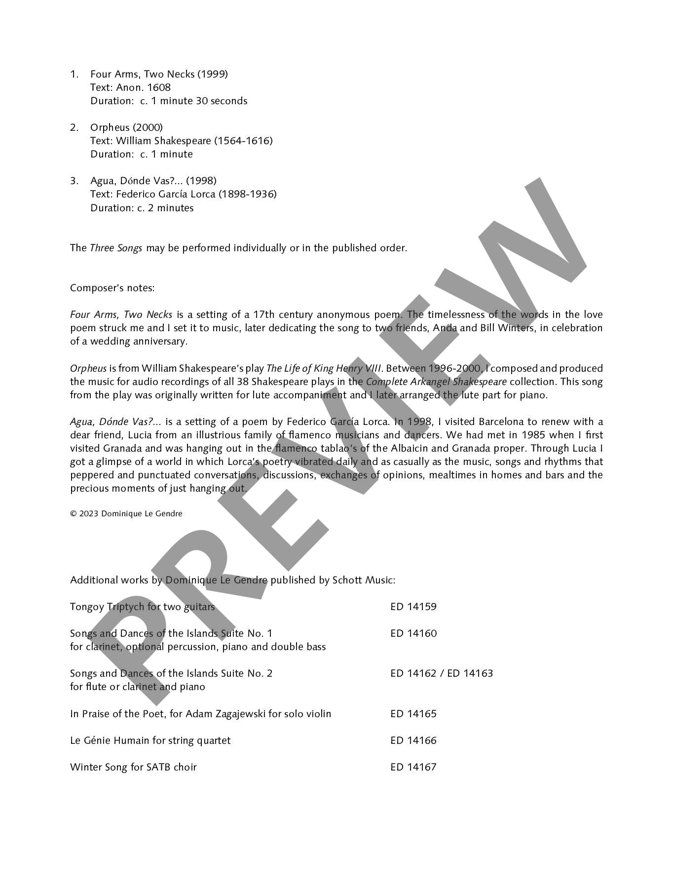 Other Cover Image Three Songs