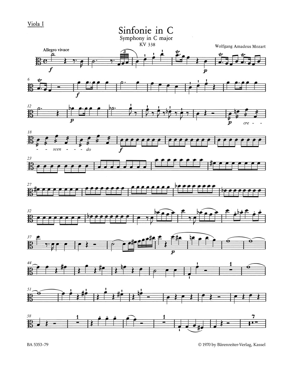 Front Cover Image Sinfonie  Nr. 34 C-Dur KV 338