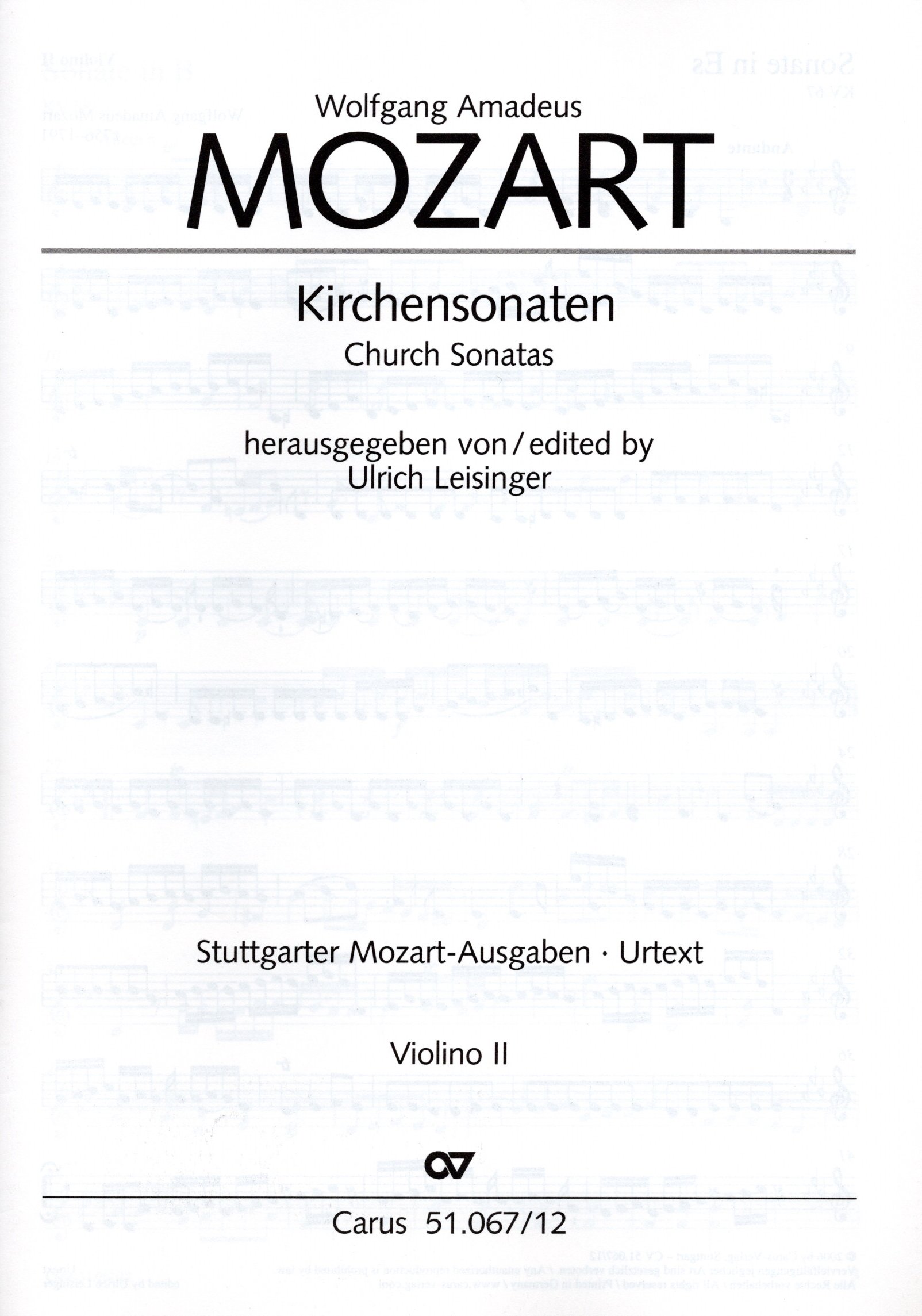 Front Cover Image Kirchensonaten