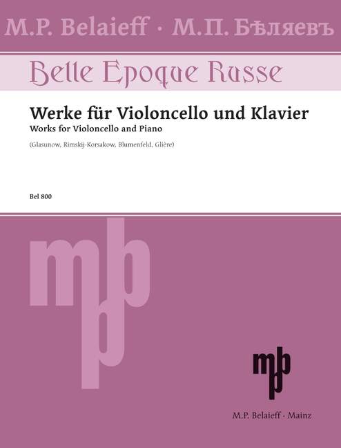 Front Cover Image Werke für Violoncello und Klavier