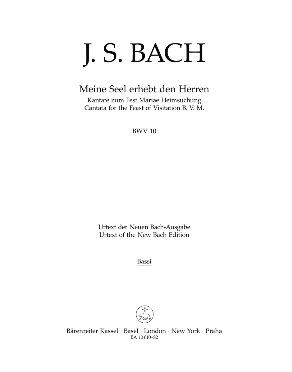 Front Cover Image Meine Seel erhebt den Herren BWV 10