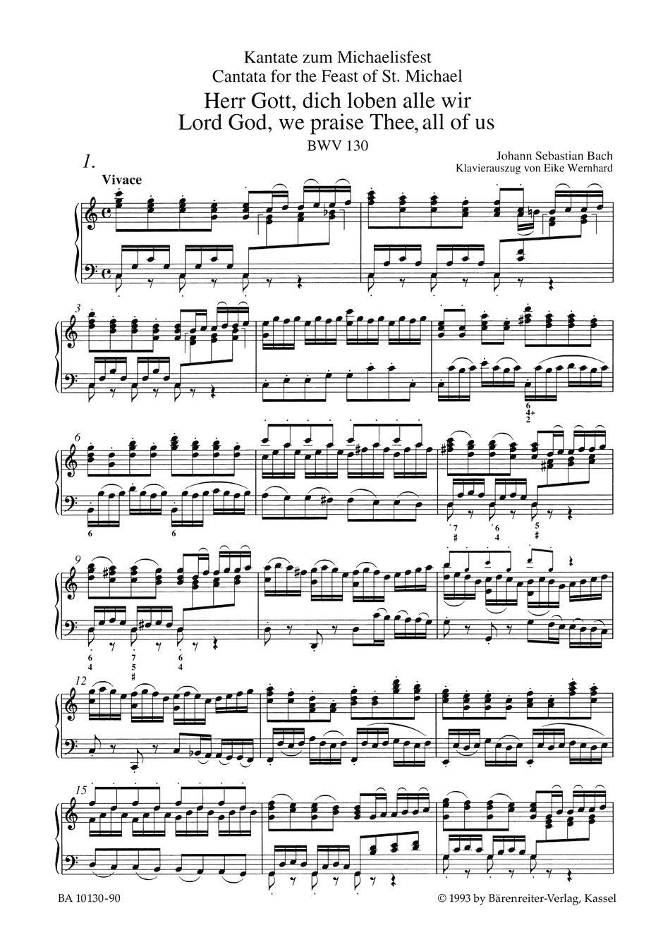 Other Cover Image Herr Gott, dich loben alle wir BWV 130