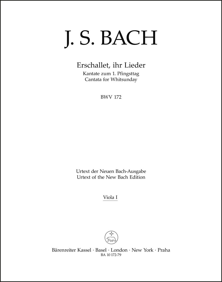 Front Cover Image Erschallet, ihr Lieder BWV 172