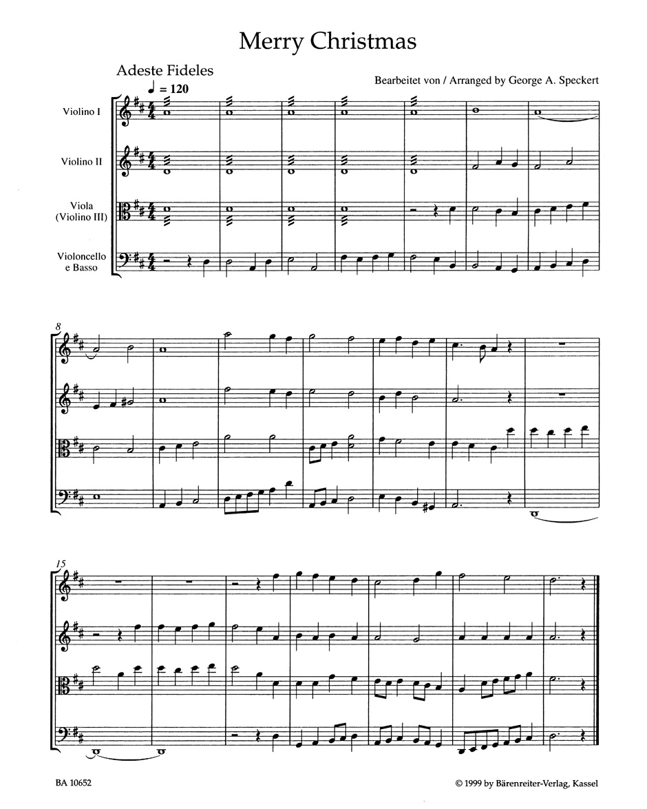 Other Cover Image Merry Christmas für Streicher