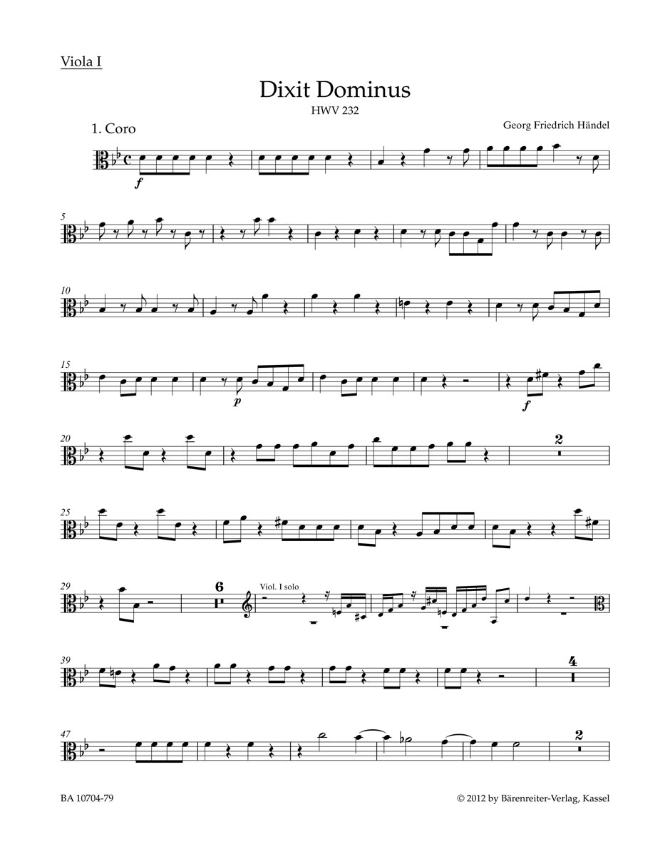 Front Cover Image Dixit Dominus HWV 232