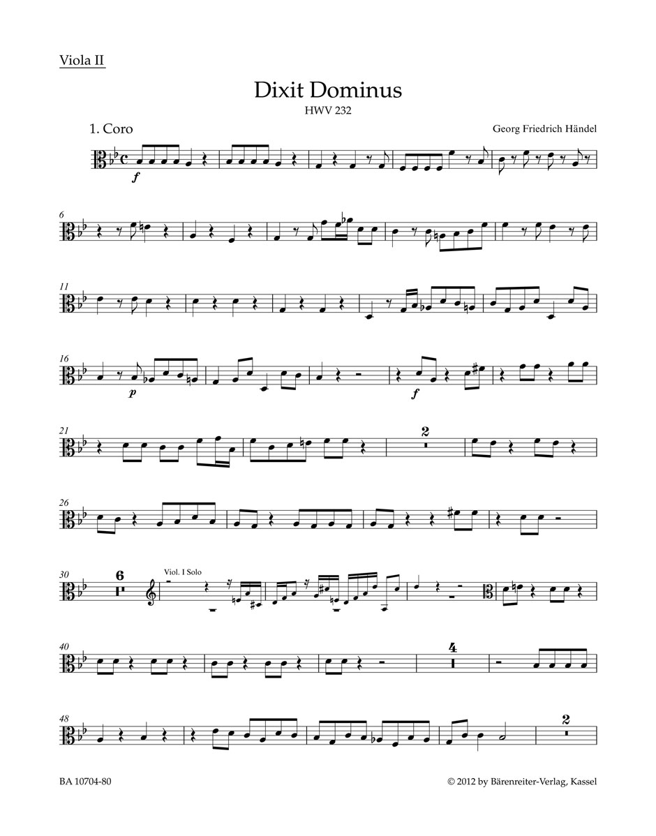 Front Cover Image Dixit Dominus HWV 232
