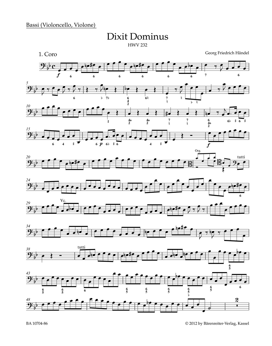 Front Cover Image Dixit Dominus HWV 232