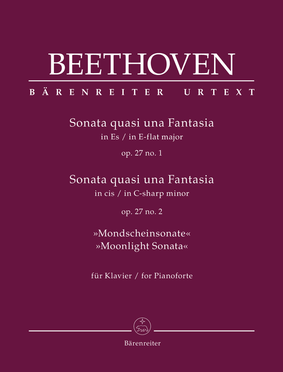 Front Cover Image Sonata quasi una Fantasia für Klavier Es-Dur op. 27/1 / Sonata quasi una Fantasia für Klavier cis-Moll op. 27/2 "Mondscheinsonate"