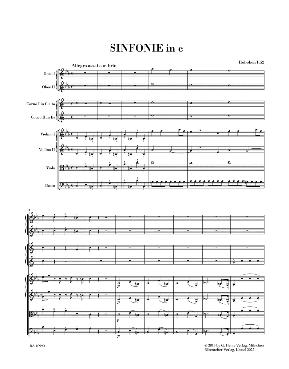 Other Cover Image Sinfonie c-Moll Hob. I:52