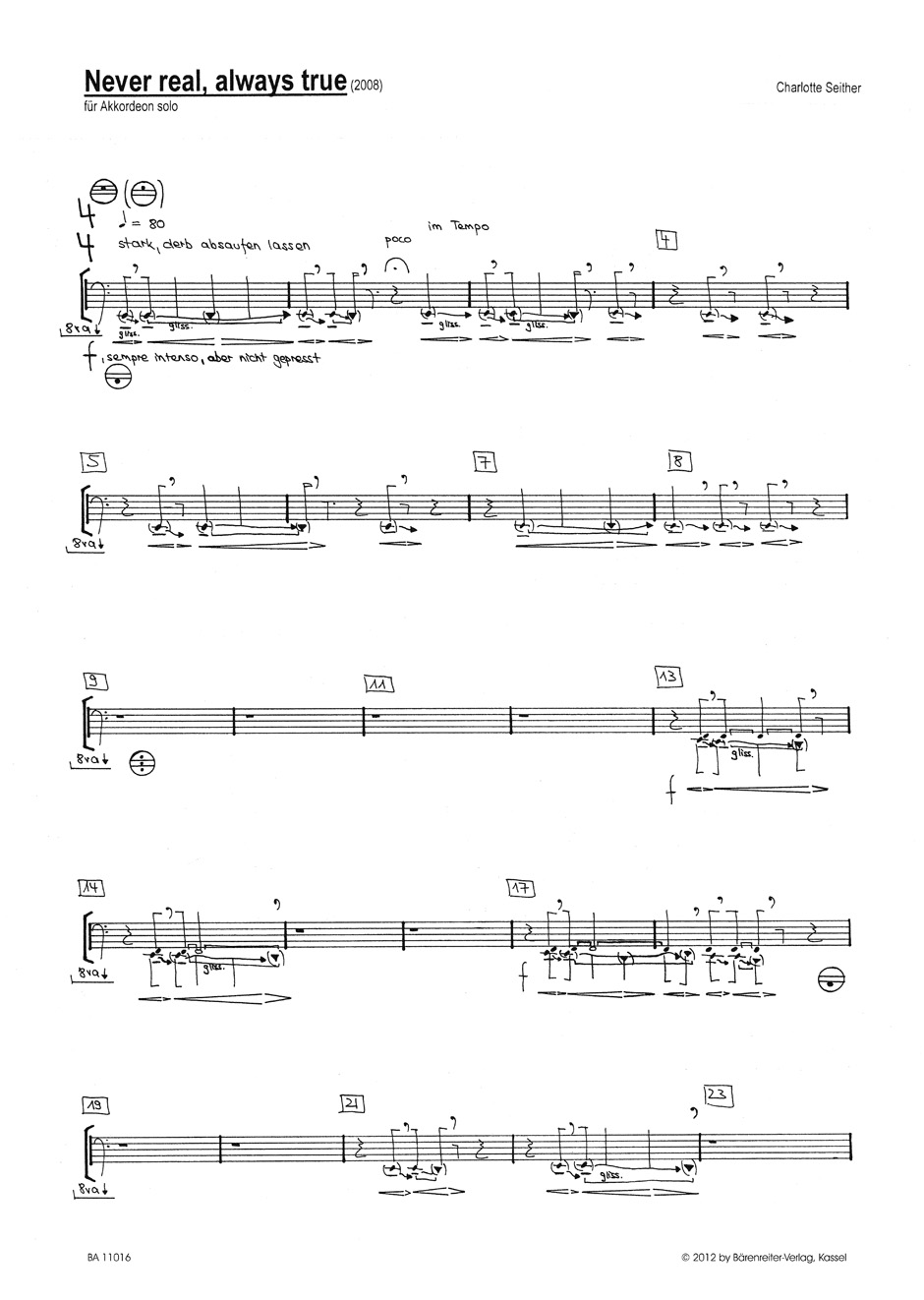 Other Cover Image Never real, always true für Akkordeon solo (2008)
