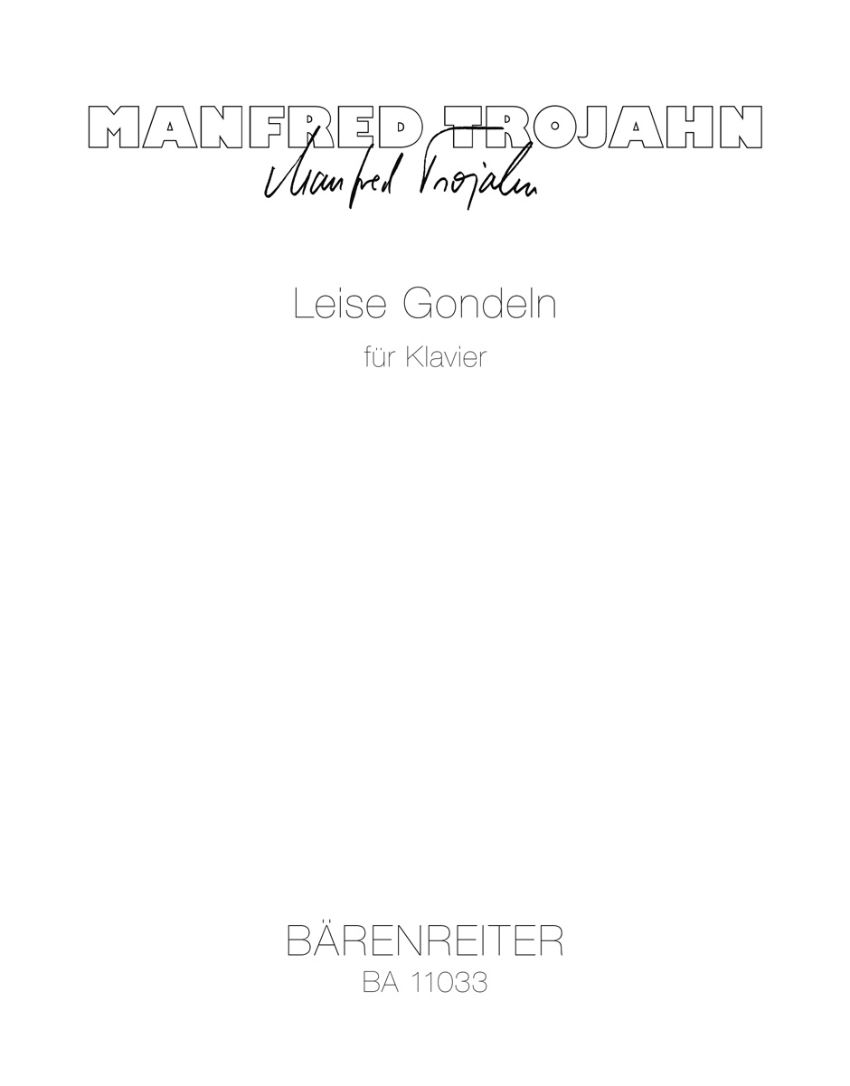 Front Cover Image Leise Gondeln für Klavier (2011)