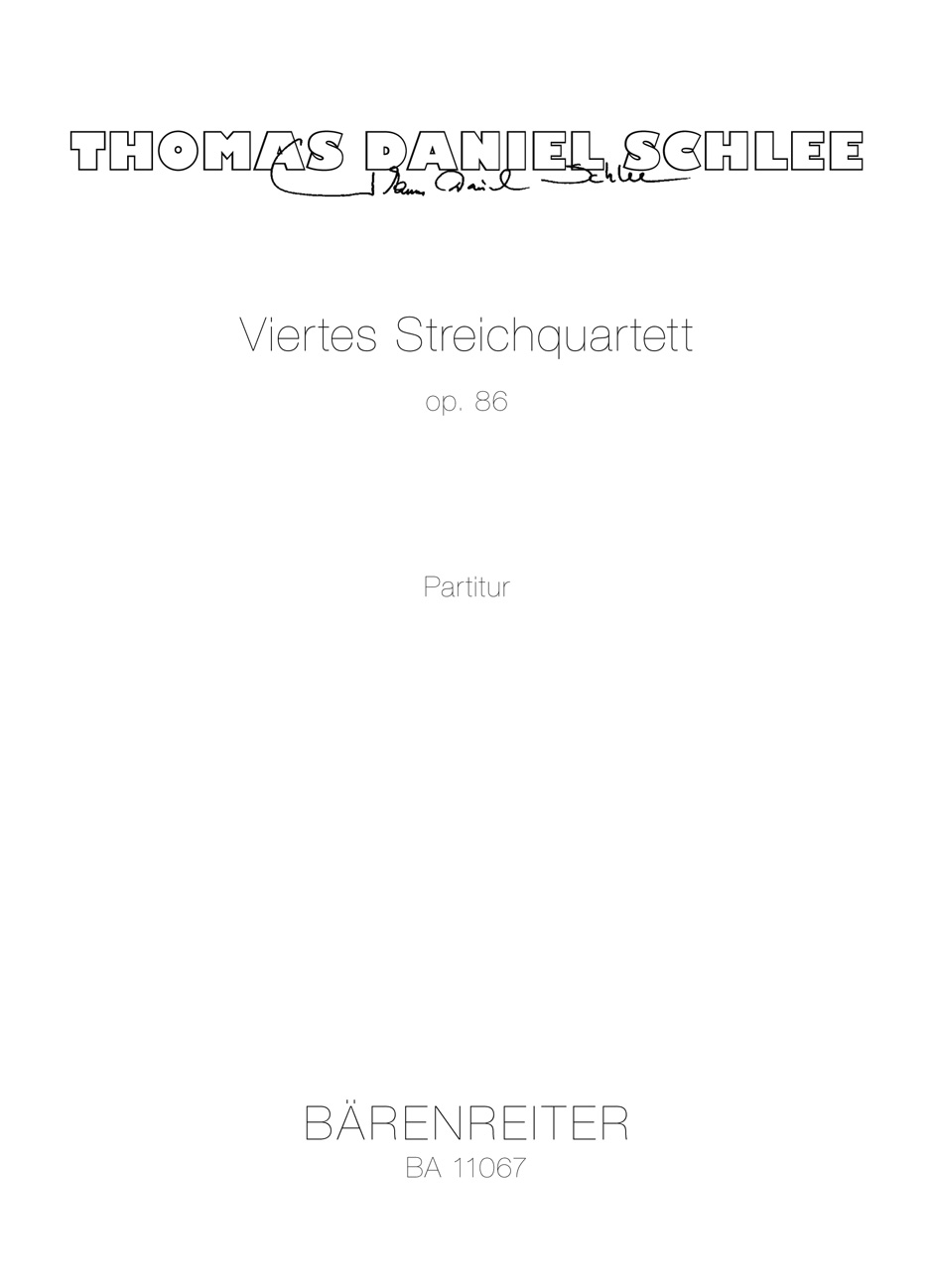 Front Cover Image Viertes Streichquartett op. 86 (2014–2015)