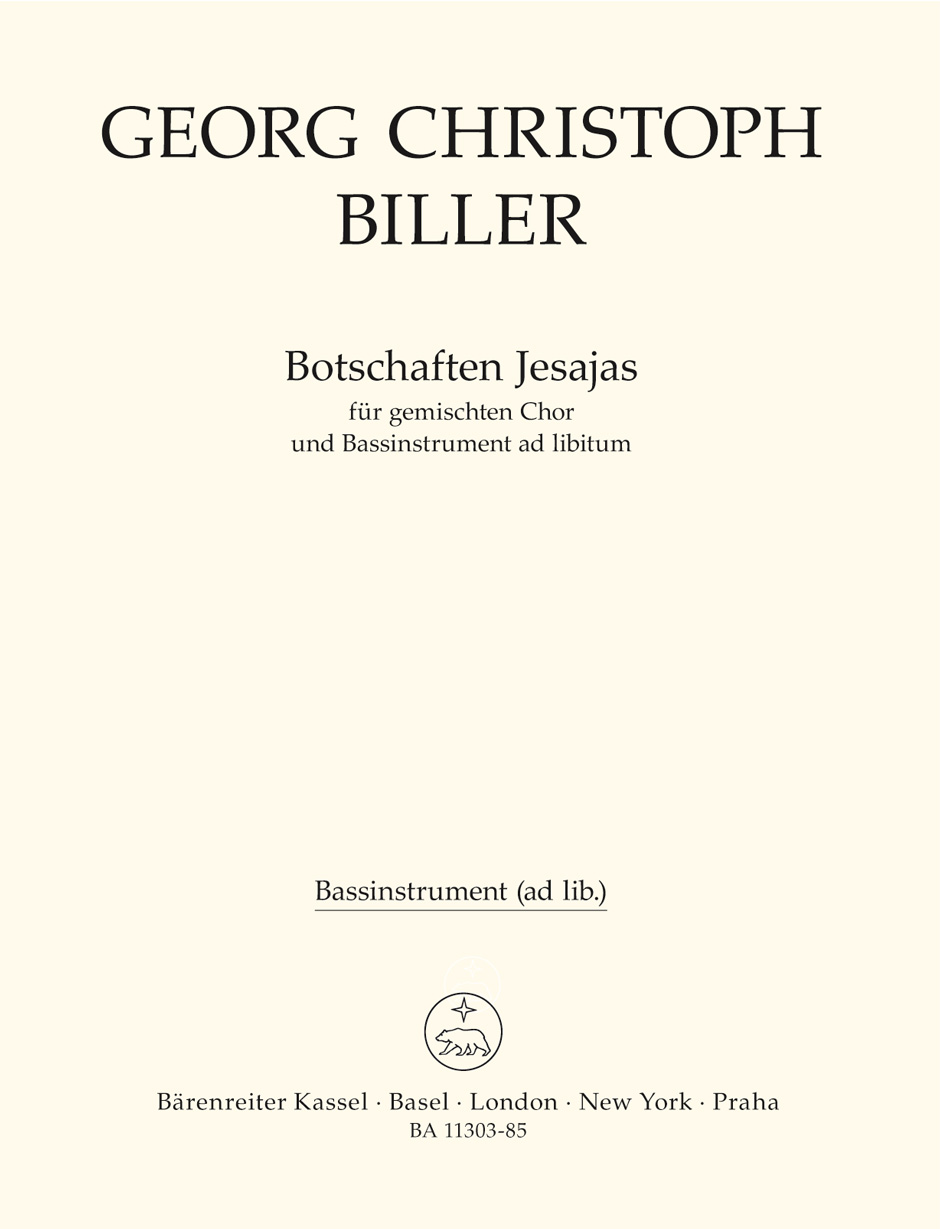 Front Cover Image Botschaften Jesajas für gemischten Chor und Bassinstrument ad libitum