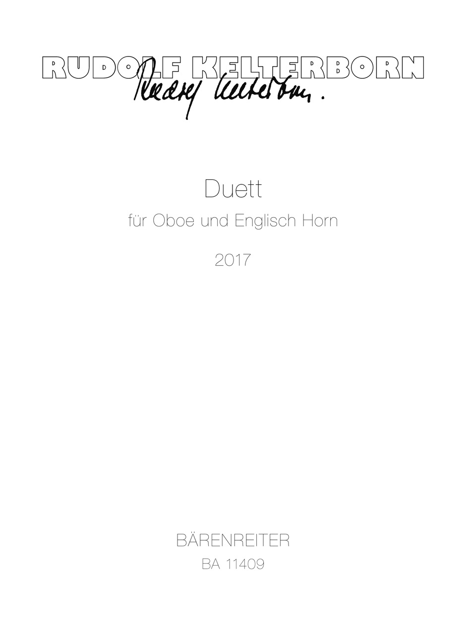 Front Cover Image Duett für Oboe und Englisch Horn (2017)
