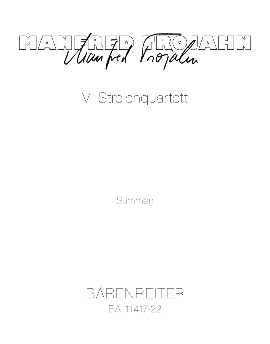 Front Cover Image V. Streichquartett (2018)
