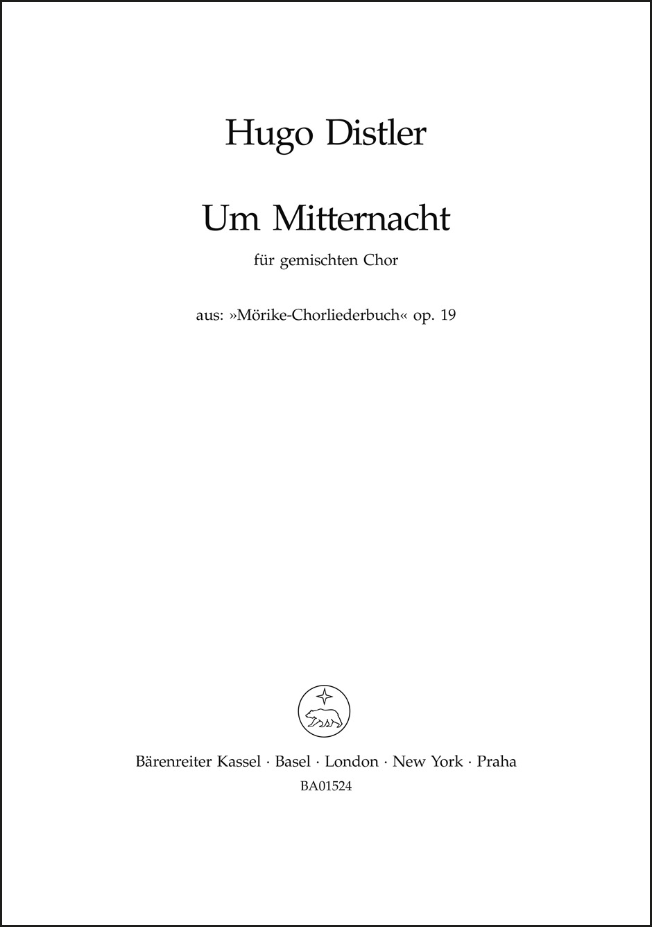 Front Cover Image Um Mitternacht (Gelassen stieg die Nacht ans Land)