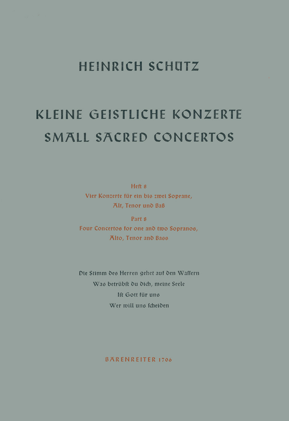 Front Cover Image Kleine geistliche Konzerte, Heft 8