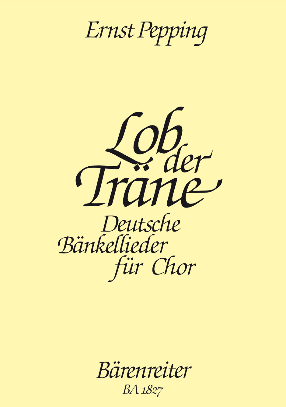 Front Cover Image Lob der Träne oder der Welten Lauf (1940)