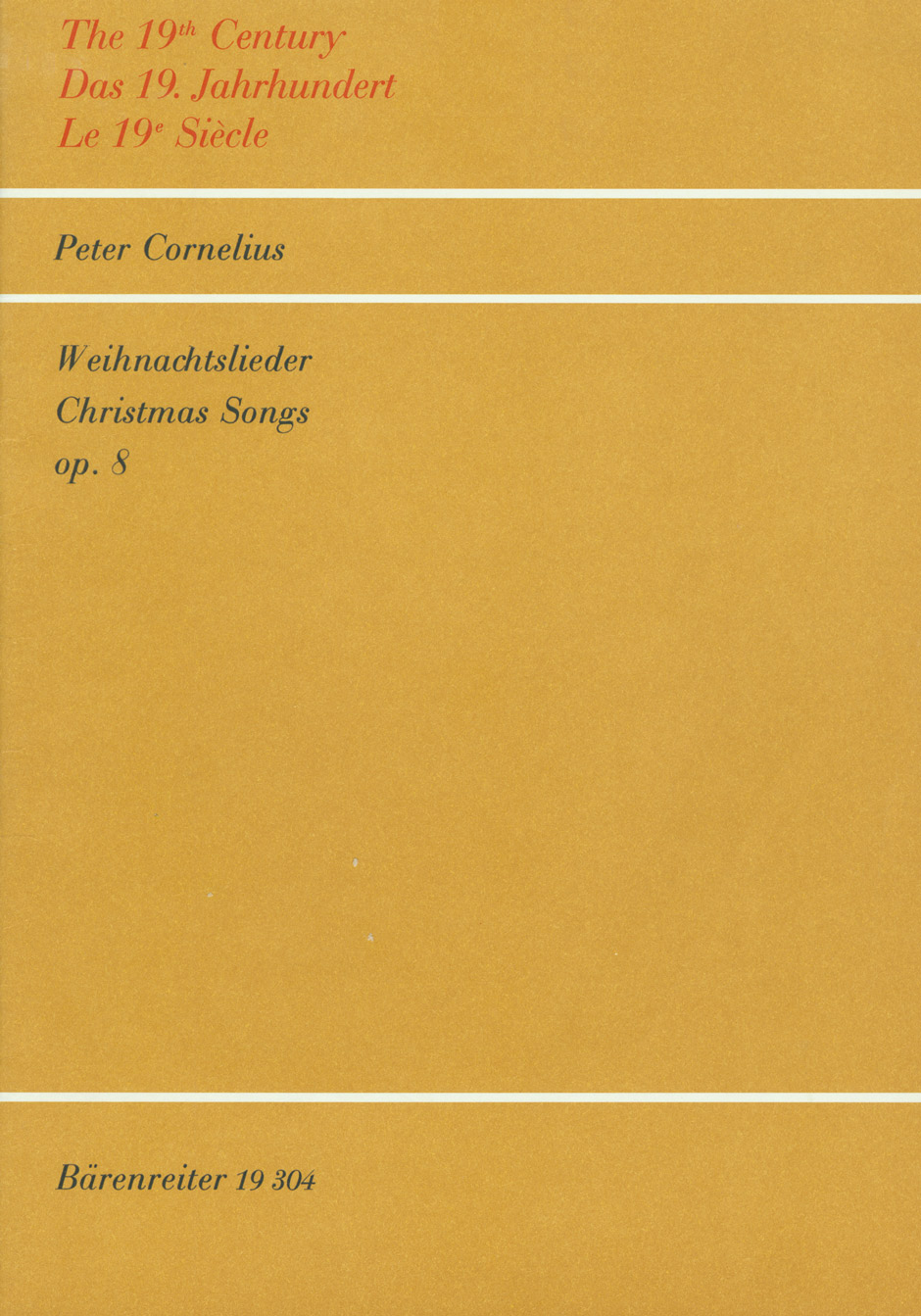 Front Cover Image Weihnachtslieder für mittlere Stimme und Klavier op. 8