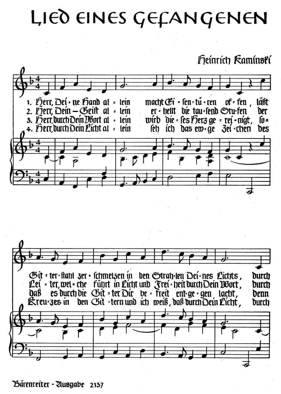 Other Cover Image Lied eines (unbekannten) Gefangenen (1936)