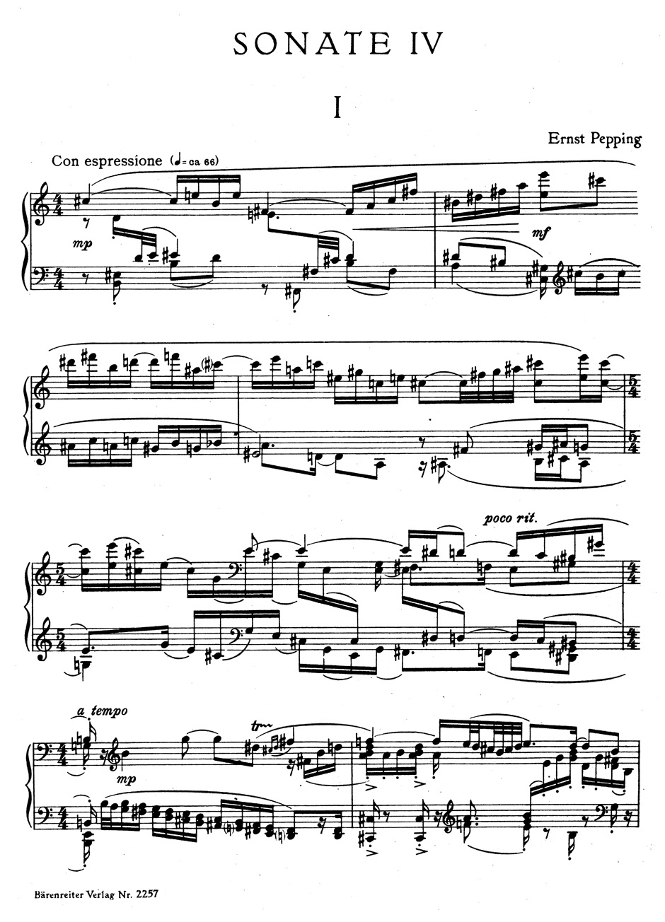 Front Cover Image Sonate Nr. 4 (1945)