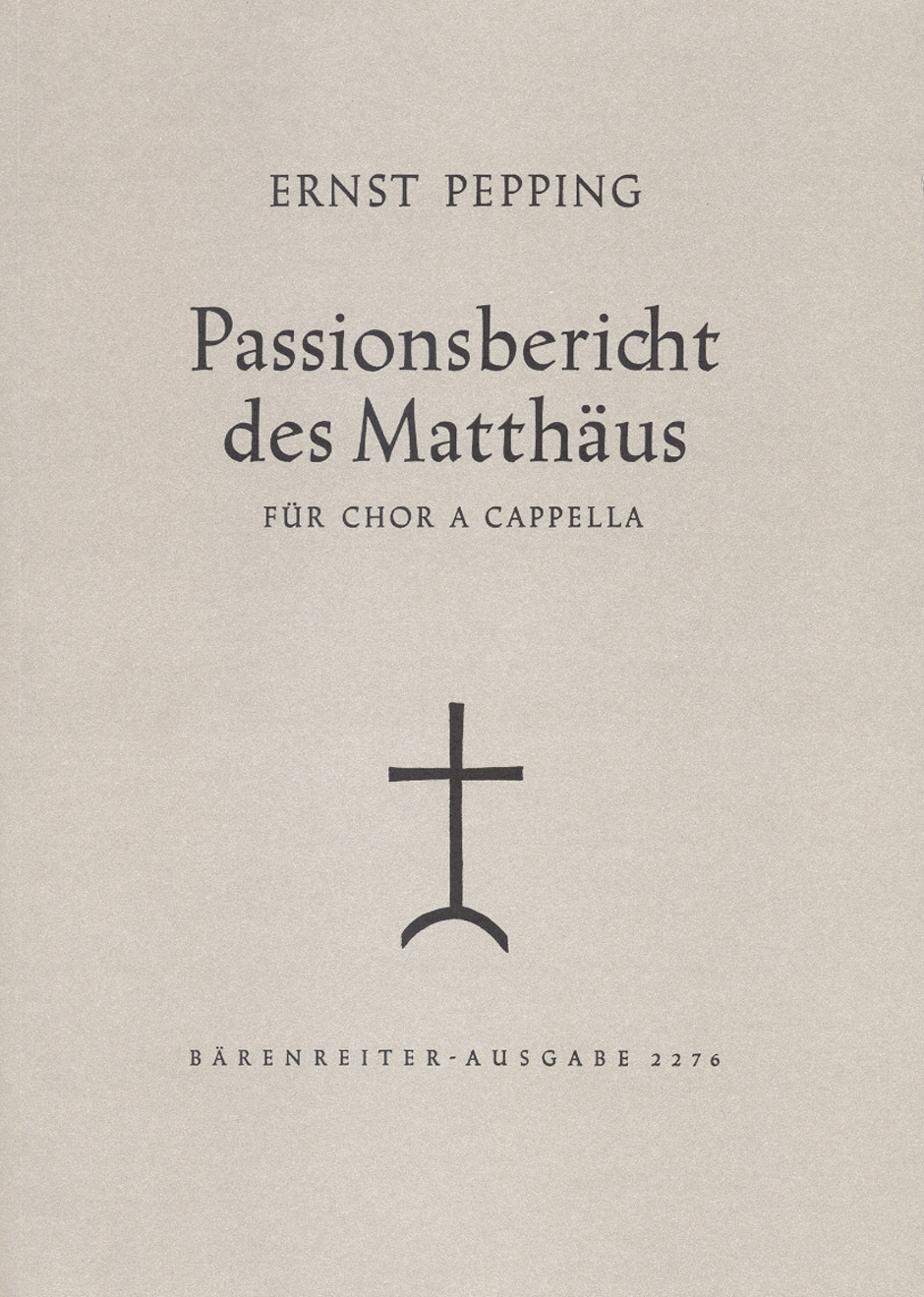 Front Cover Image Passionsbericht des Matthäus