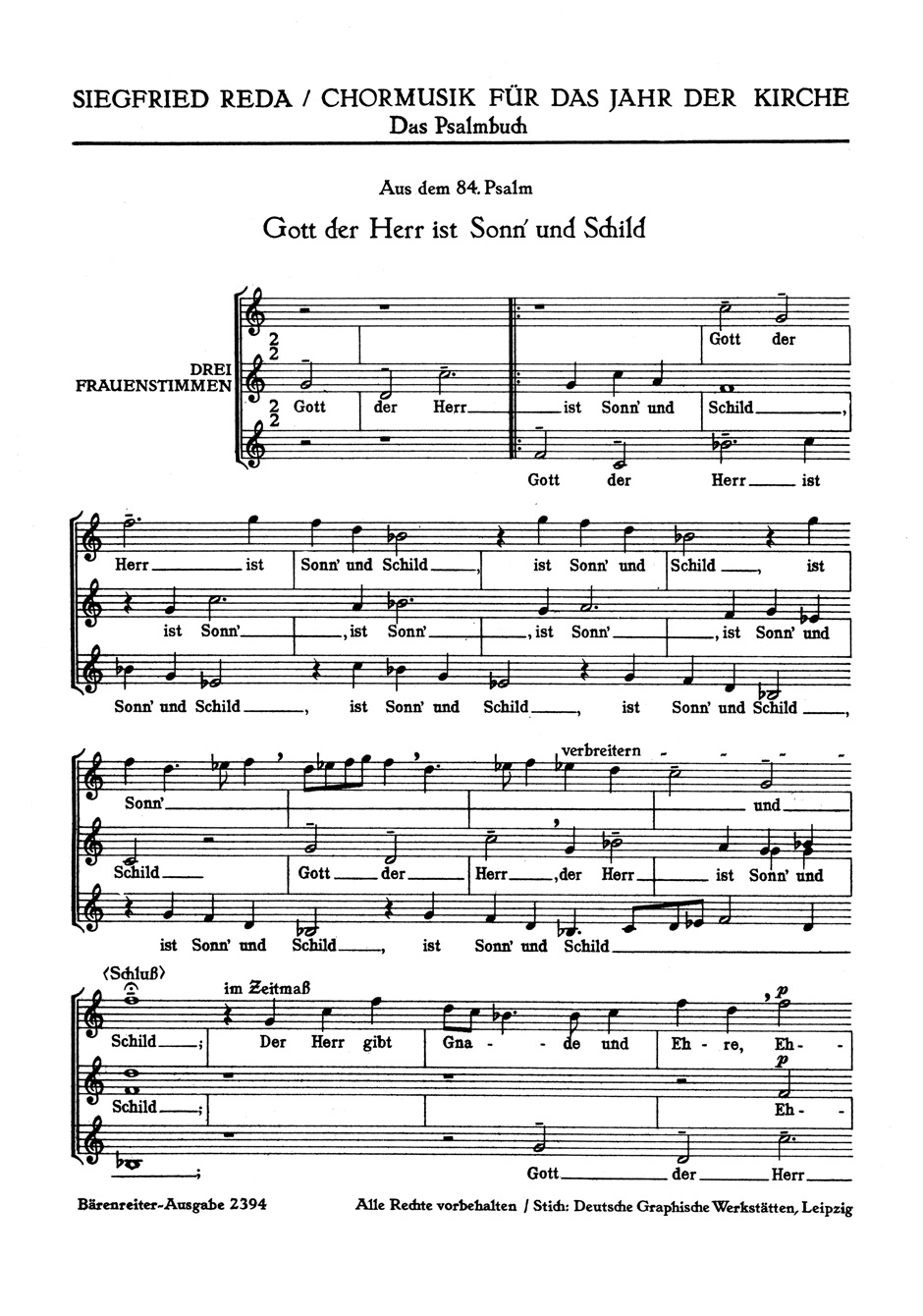 Front Cover Image Drei Psalmen für gemischten Chor