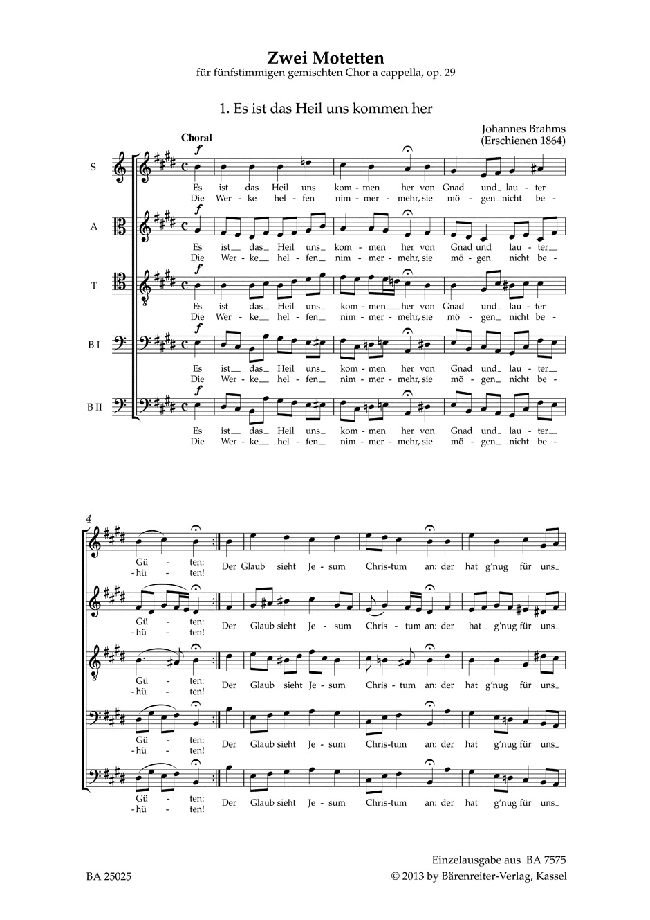 Other Cover Image Es ist das Heil uns kommen her op. 29,1