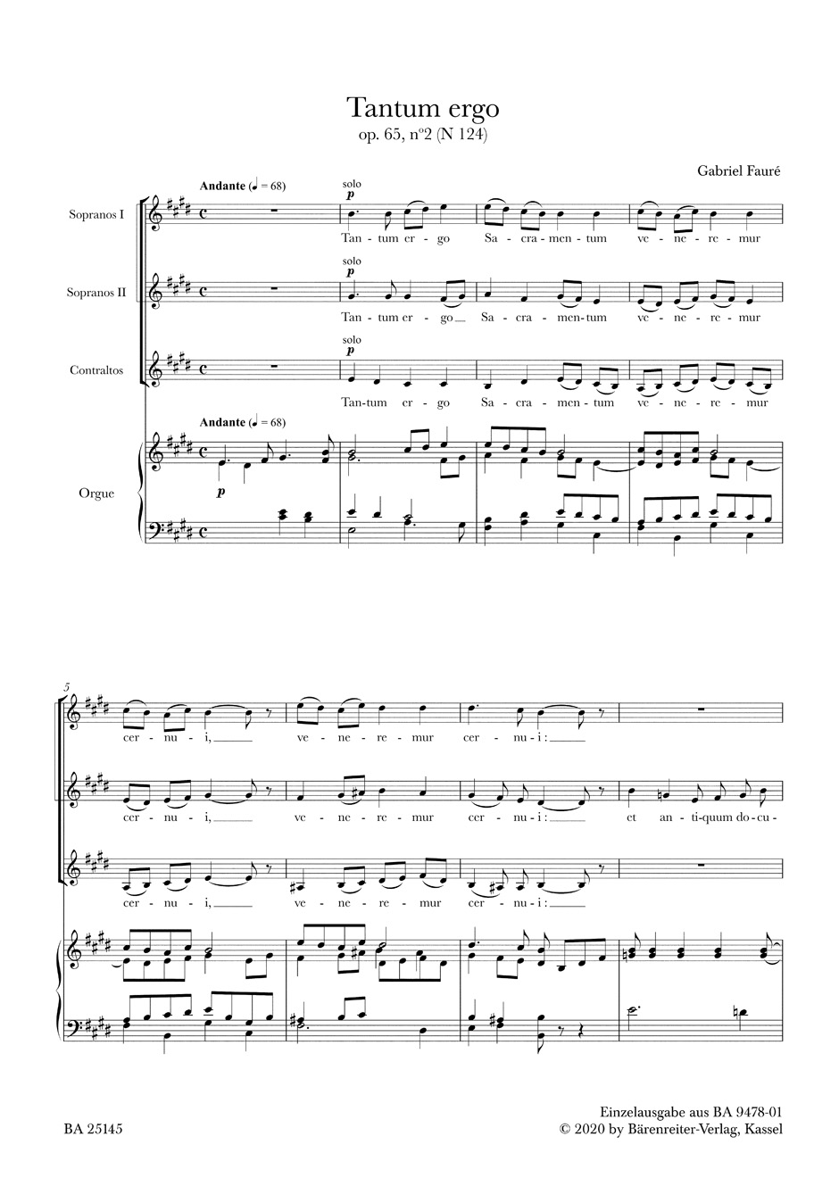 Other Cover Image Tantum ergo op. 65/2 N 124