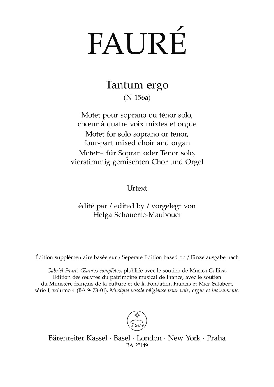 Front Cover Image Tantum ergo N 156a