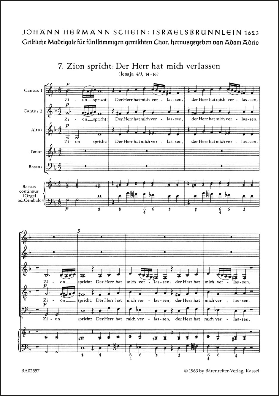 Front Cover Image Zion spricht: Der Herr hat mich verlassen Nr. 7