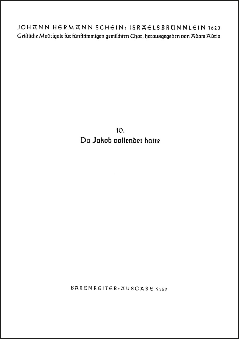 Front Cover Image Da Jakob vollendet hatte Nr. 10