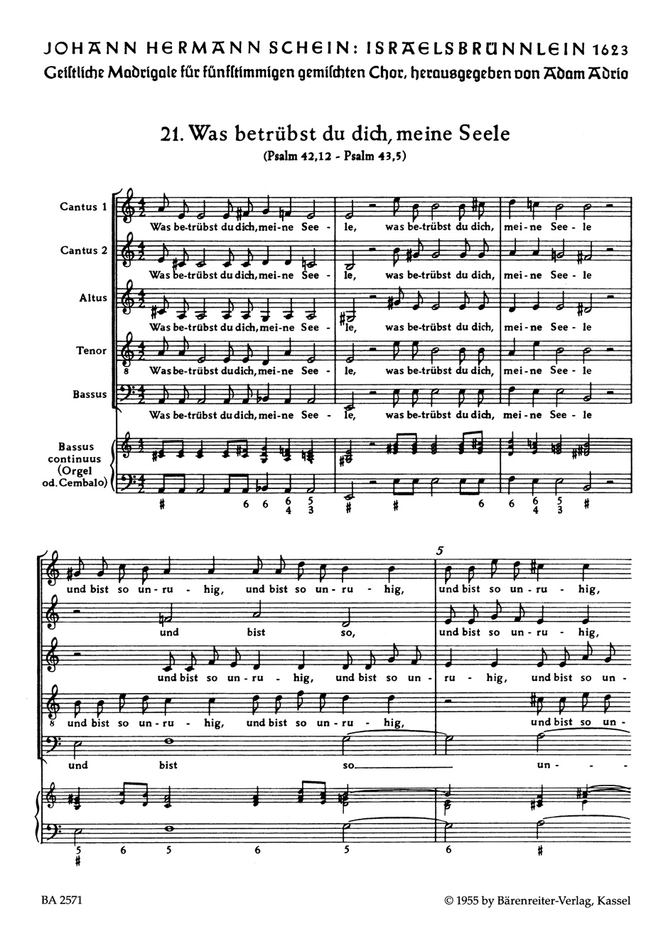Front Cover Image Was betrübst du dich, meine Seele Nr. 21