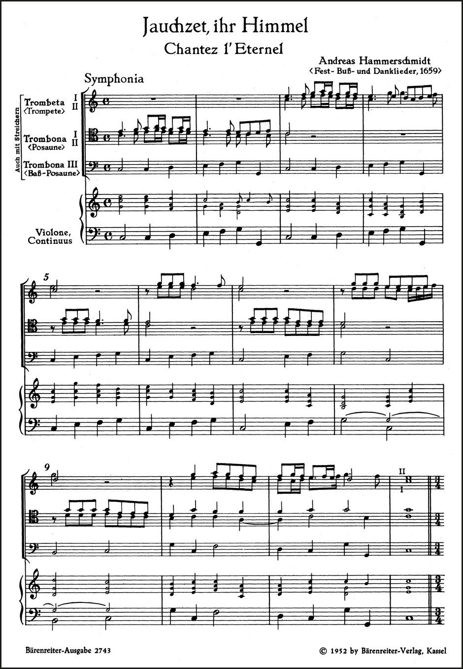 Other Cover Image Jauchzet, ihr Himmel - Chantez l'Eternel (1659)