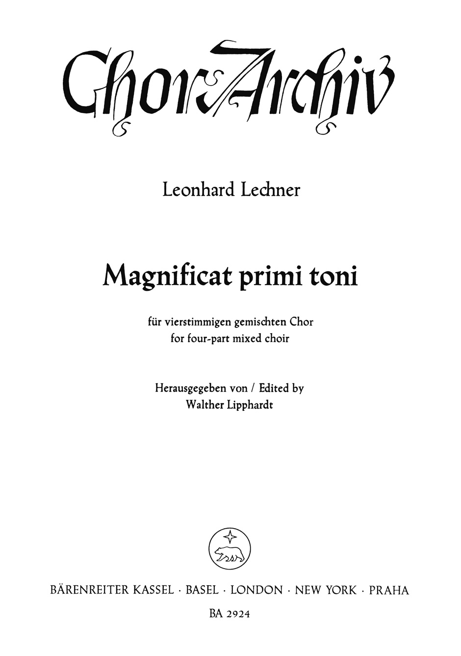 Front Cover Image Magnificat primi toni