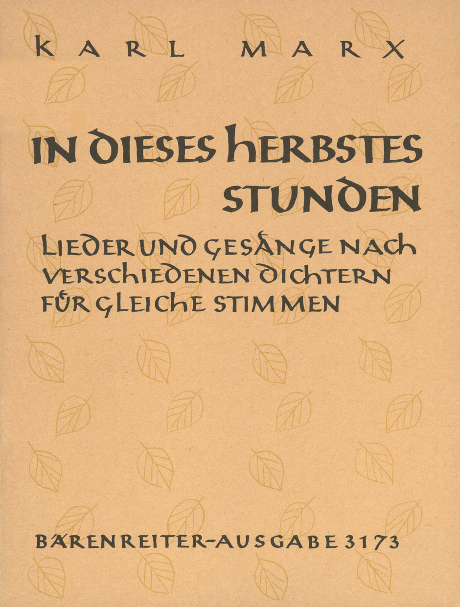 Front Cover Image In dieses Herbstes Stunden op. 55/1