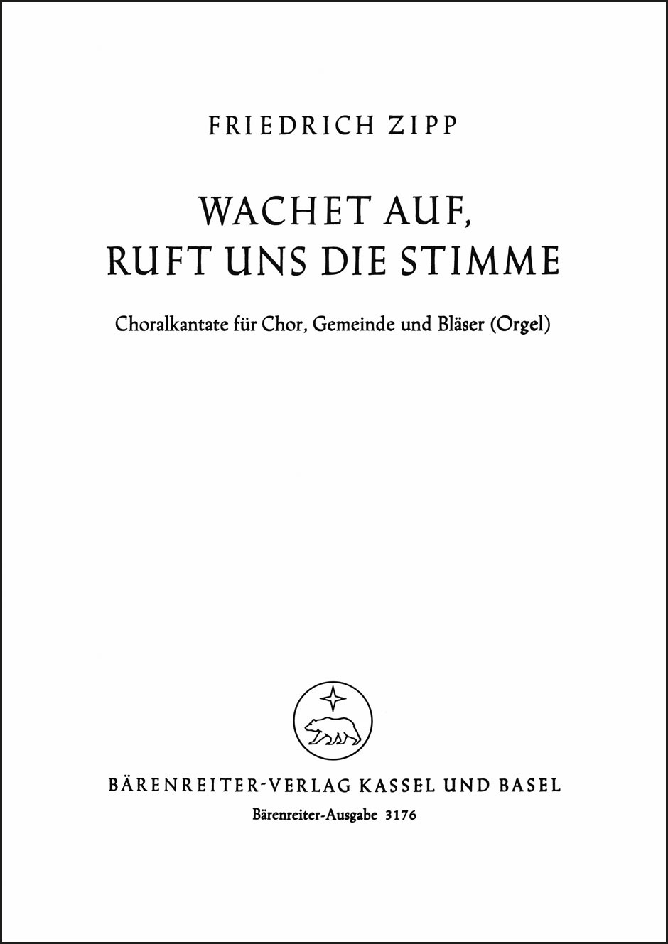 Front Cover Image Wachet auf, ruft uns die Stimme
