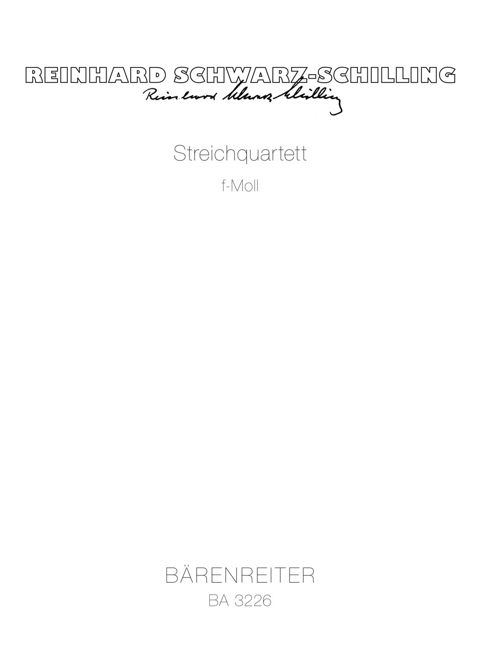 Front Cover Image Streichquartett f-Moll (1932)