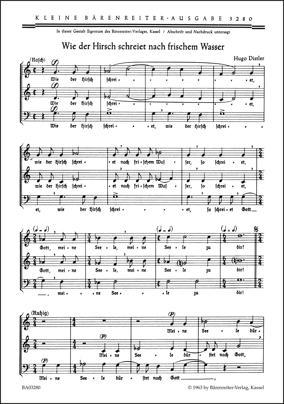 Front Cover Image Wie der Hirsch schreiet nach frischem Wasser Nr. 39