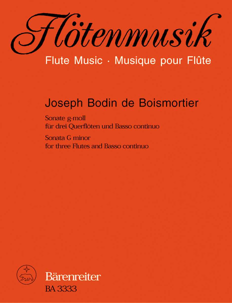 Front Cover Image Sonate für drei Flöten (Oboen, Violinen) und Basso continuo g-Moll op. 34/1