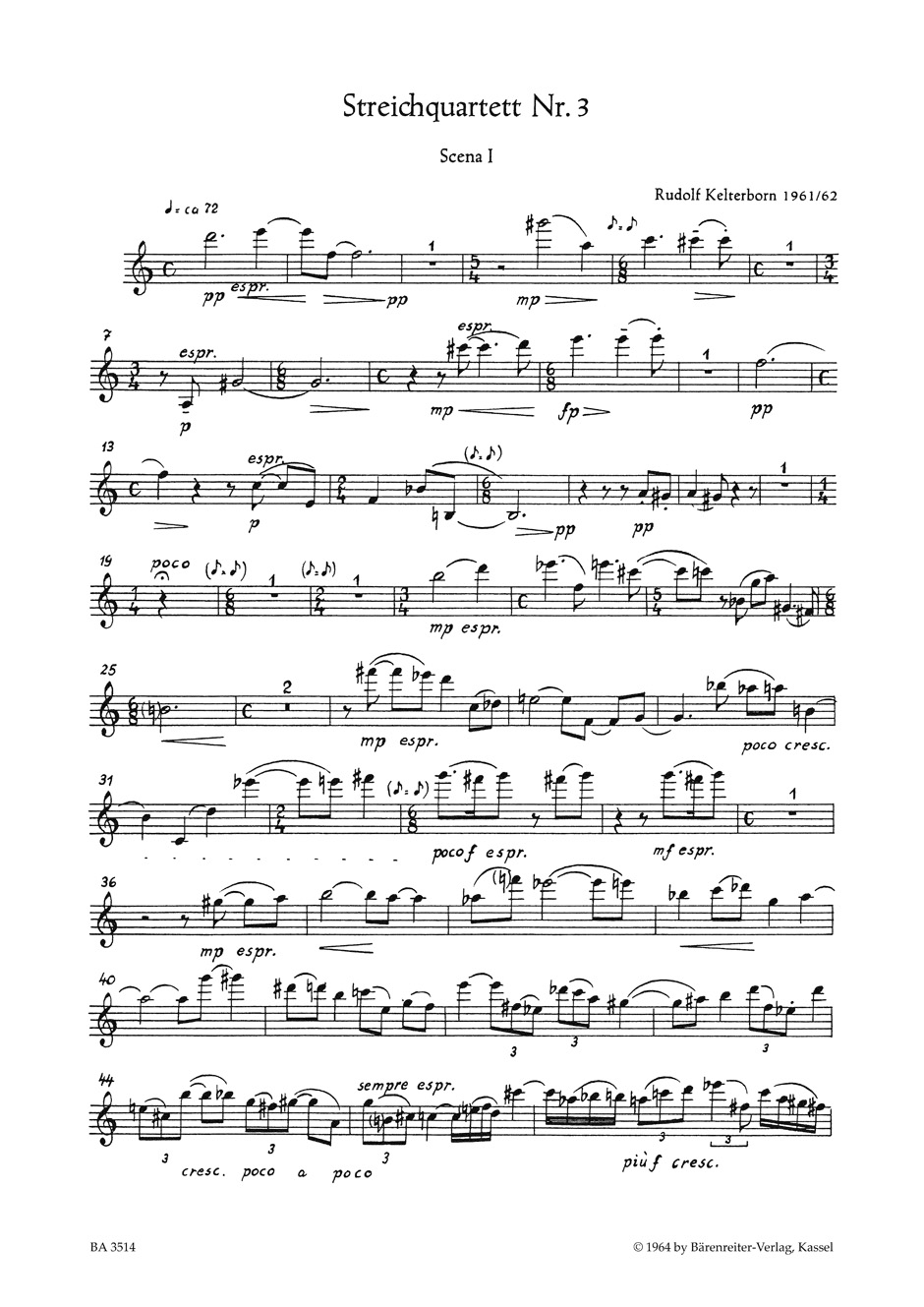 Front Cover Image Streichquartett Nr. 3 (1962)